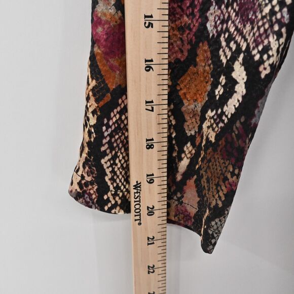 REBECCA TAYLOR Dress Womens Size 6‎ Silk Met Python Snake Print Purple Mob Wife - Picture 14 of 14